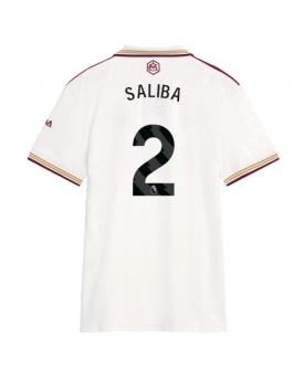 Arsenal William Saliba #2 Maglia Gara Terza Repliche 2025-26 Donna Maniche Corte